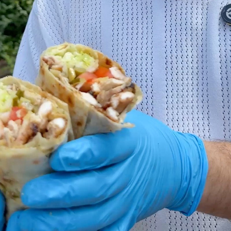 Oost-Europese shawarma, bereid door chef Vlad